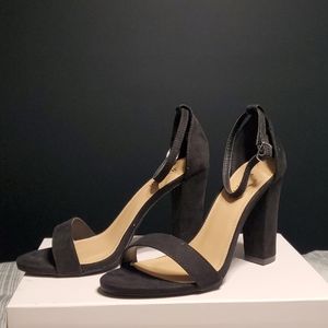 JustFab black sandal heels